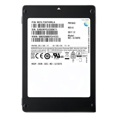 MZILT30THMLA Samsung PM1643 30.72TB SAS 12Gbps 2.5-inch SSD
