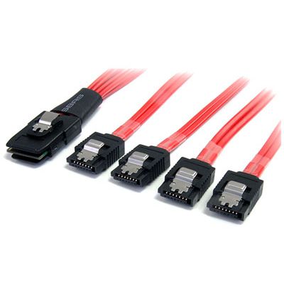 StarTech SAS8087S4100 SFF-8087 to 4x Latching SATA - SAS Cables