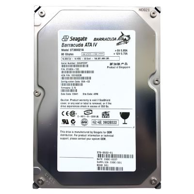 ST380021A Seagate Barracuda 80GB 7200RPM EIDE 2MB Cache Ultra-DMA100 3.5-inch Low Profile (1.0 inch) Hard Drive