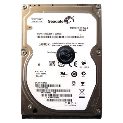 ST9160314AS Seagate 160GB 5400RPM SATA 3Gbps 8MB Cache 2.5-inch HDD