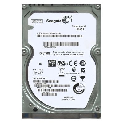 ST95005620AS Seagate Momentus XT 500GB 7.2K RPM SATA 3GB/s 32MB Cache 8GB SLC NAND SSD 2.5-inch Hybrid Hard Drive