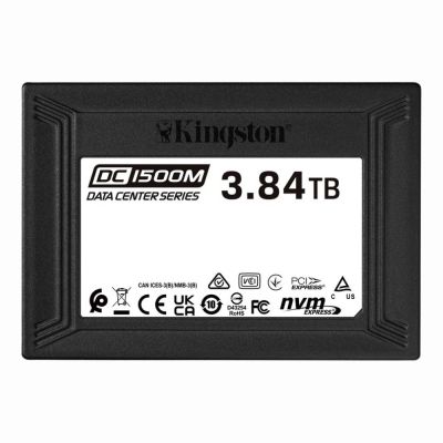 SEDC1500M/3840G Kingston DC1500M Series 3.84TB Triple-Level Cell PCI Express NVMe 3.0 x4 3D NAND Flash U.2 Enterprise Solid State Drive