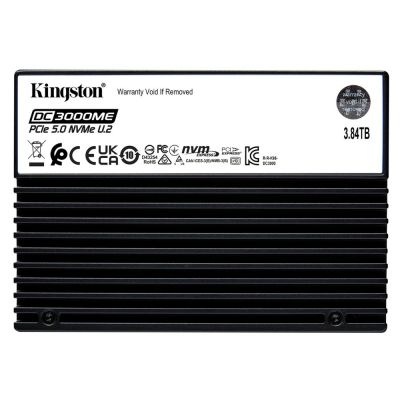 SEDC3000ME/3T8 Kingston 3.84TB PCIe Gen 5.0 x4 NVMe U.2 2.5-inch Enterprise Solid State Drive