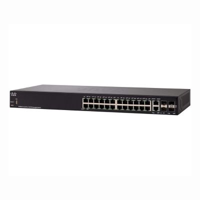 SF350-24-K9-NA - Cisco SF350-24 24-Port 10 100 Managed Switch 24 x Fast Ethernet Network Manageable Twisted Pair 3 Layer Supported Rack-mountable Lifetime Limited Warranty (Refurbished)