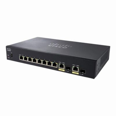 SF352-08-K9 Cisco Small Business 350 Series SF352-08 8 x Ports 10/100Base-T + 2 x Ports Combo SFP Layer 2 Managed Fast Ethernet Network Switch
