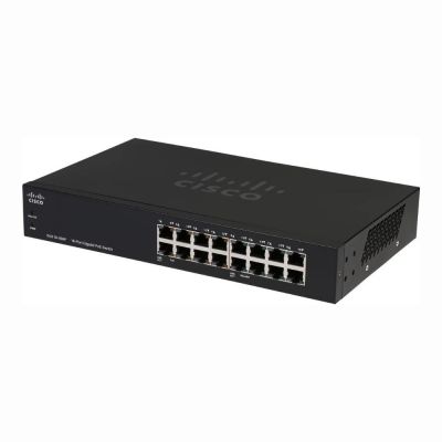 SG110-16HP Cisco Small Business 110 Series SG110-16HP 16 x Ports PoE 10/100/1000Base-T Unmanaged Gigabit Ethernet Network Switch