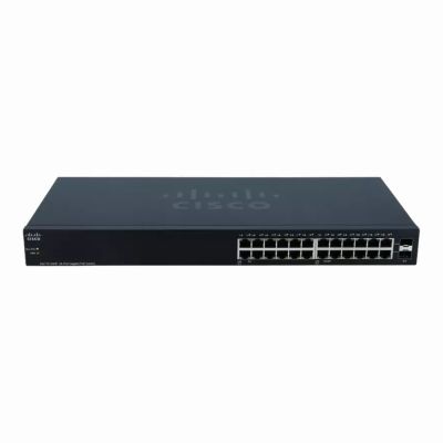 SG110-24HP Cisco Small Business 110 Series SG110-24HP 24 x Ports PoE 10/100/1000Base-T + 2 x Ports SFP (mini-GBIC) Layer 2 Unmanaged Gigabit Ethernet Network Switch