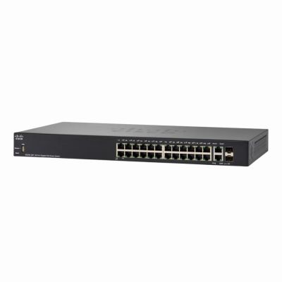 SG250-26-K9 Cisco Small Business 250 Series SG250-26 24 x Ports 10/100/1000Base-T + 2 x Ports Combo SFP Rack-Mountable Layer 2 Managed Gigabit Ethernet Network Switch