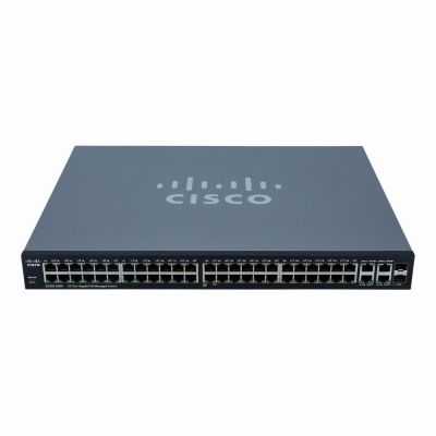 SG300-52-K9 Cisco Small Business 300 Series 50 x RJ-45 Ports 10/100/1000Base-T + 2 x combo Gigabit SFP Layer 3 Managed Rack Mountable 1U Gigabit Ethernet Switch