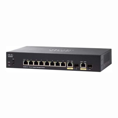 SG350-10MP-K9 Cisco Small Business SG350-10MP POE 8 x Ports 10/100/1000Base-TX + 2 x SFP Ports Layer 3 Gigabit Ethernet Switch