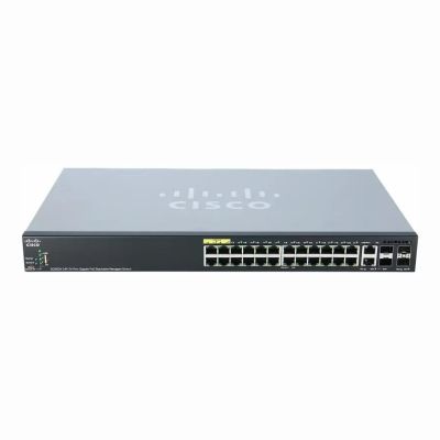 SG350X-24P - Cisco 24-Port PoE+ Gigabit Ethernet Stackable Managed Switch for 350X Series