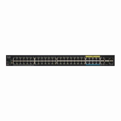 SG350X-48PV-K9 Cisco 350X Series 48-Ports 10/100/1000Base-T RJ-45 2-Ports 10GBase-X SFP+ 2-Ports 10GBase-X SFP+ Combo Managed Stackable Rack-mountable 1U Gigabit Ethernet Switch
