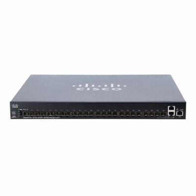SG350XG-24F-K9 Cisco 350XG-24T RJ-45 24-Ports 10GBase-T 2 x SFP Ports Stackable Manageable Layer3 1U Rack-Mountable Gigabit Ethernet Switch