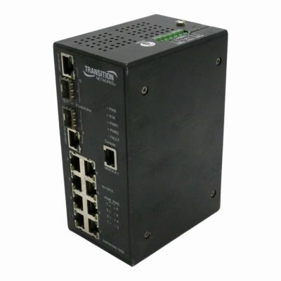 SISPM1040-182D-LRT Transition Networks 8-Port 10/100Base-TX Industrial Managed PoE Ethernet Switch