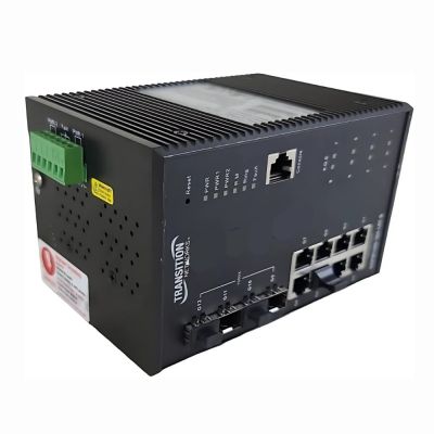 SISPM1040-384-LRT-B Transition Networks Transition 8-Port 4 x Slot +10/100/1000Base-TX 1000Base-X Manageable Gigabit Ethernet Switch