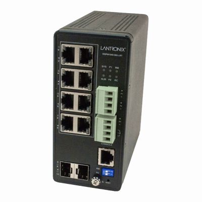 SISPM1040-582-LRT Transition Networks 8-Port 10/100/1000Base-T / 1000Base-X PoE++ SFP (mini-GBIC) Layer 4 Wall-Mountable Ethernet Switch