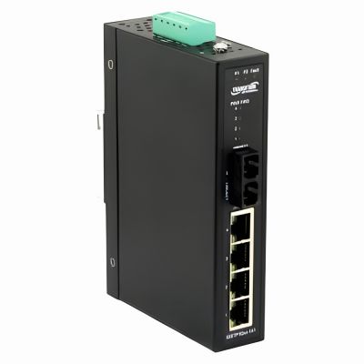 SISTP1013-141-LR Transition Networks Industrial Power-over-Ethernet Switch - 4 x RJ-45 , 1 x SC - 10/100Base-TX, 100Base-FX - External, Wall-mountable - 2 km