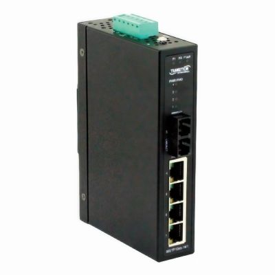 SISTP1014-141-LR Transition Networks Industrial Power-over-Ethernet Switch - 1 x SC , 4 x RJ-45 - 100Base-FX, 10/100Base-TX - Wall-mountable, External - 20 km