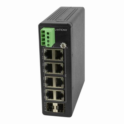 SISTP1040-382B-LRT Transition Networks 8x 10/100/1000Base-T + 2x 100/1000Base-X SFP Slots Unmanaged Gigabit Ethernet PoE+ Switch