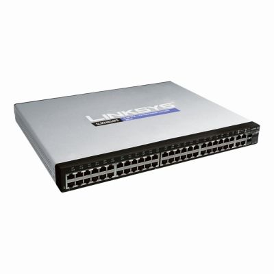 SLM248G4S Linksys Gigabit Smart Network Switch 48 x 10/100Base-TX LAN 2 x 10/100/1000Base-T LAN