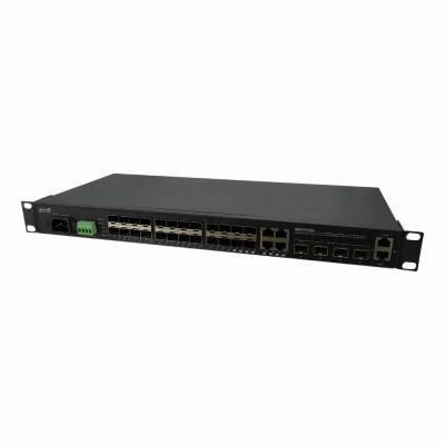 SM24DP4XA-NA Transition Networks Ethernet Modules Managed Fiber Aggregation Switch 20-port 100/1000 SFP 4 SFP/RJ Combo 4 1G/10G SF