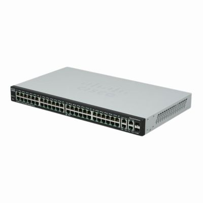 SRW2048-K9-NA Cisco Linksys 48 x Ports 10/100/1000Base-T + 4 x SFP Layer 3 Managed Gigabit Ethernet Network Switch