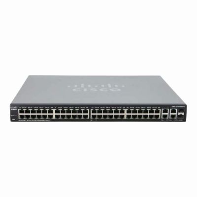 SRW248G4P-K9-NA Cisco Small Business 300 Series 48-Port 48 x 10/100 + 2 x combo Gigabit SFP + 2 x 10/100/1000 Layer 3 Managed Gigabit Ethernet Network Switch