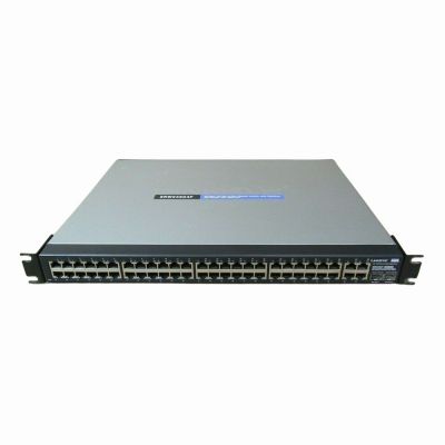 SRW248G4P Linksys 48 x Ports 10/100Base-TX + 4 x GE RJ-45 Ports + 2 x SFP Ports Layer 4 Managed Rack-mountable Gigabit Ethernet Network Switch