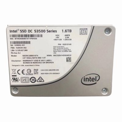 SSDSC2BB016T4 Intel DC S3500 Series 1.6TB MLC SATA 6Gbps (AES-256 / PLP) 2.5-inch Internal Solid State Drive (SSD)