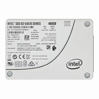 SSDSC2KB480G8 Intel 480GB SATA 6Gb/s 3D NAND TLC AES-256 2.5-Inch SSD