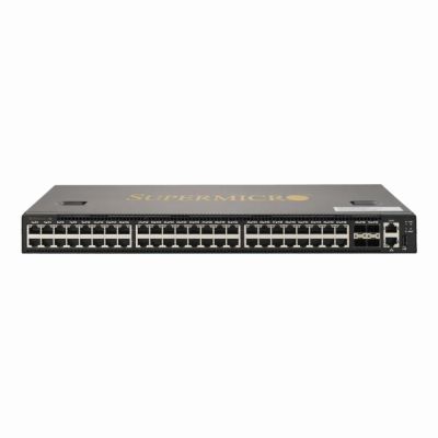 SSE-G3648B Supermicro Regular Airflow (front to back) 48 x 1Gbps Ethernet ports with 4 x 10Gbps SFP+ Layer 3 Ethernet Switch