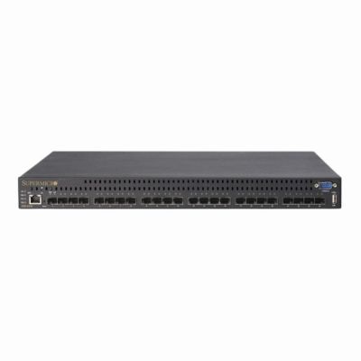 SSE-X24S Supermicro 24 x Ports SFP+ 10GBase-X Layer 3 Managed 1U Rack-Mountable Gigabit Ethernet Network Switch