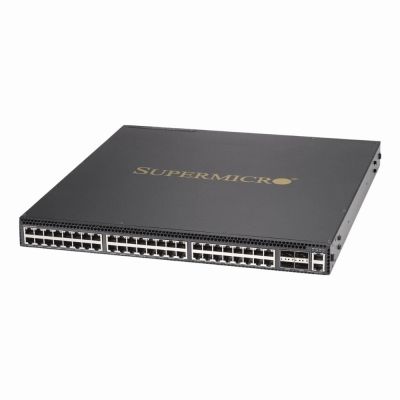 SSE-X3348TR Supermicro Reverse Airflow (back to front) 48 x 10GBase-T with 4x 40Gbps QSFP Layer 3 Ethernet Switch