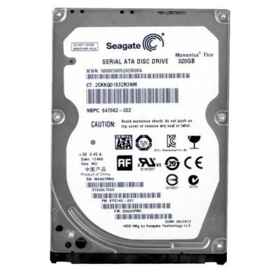 ST320LT020 Seagate Momentus Thin 320GB 5400RPM SATA 3GB/s 16MB Cache 2.5-inch Hard Drive