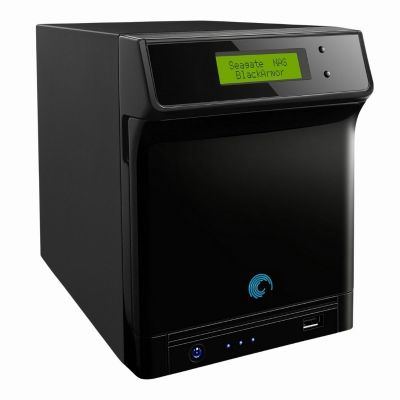 ST340005SHA10G-RK Seagate BlackArmor NAS 440 4-bay 4TB (4 x 1TB) 1.2GHz 256MB RAM 2 x 10/100/1000Mbps 4 x SATA 3Gbps 4 x USB 2.0 RAID 0/1/5/10 JBOD Network Storage Attached (NAS) Server