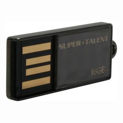 STU16GPCN Super Talent Pico-C Nickel Plated 16GB USB2.0 Flash Drive