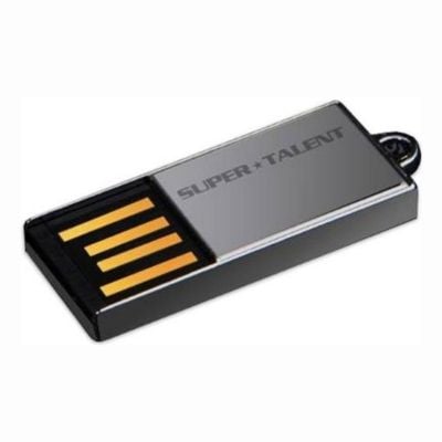 STU8GPCN Super Talent Pico-C Nickel Plated 8GB USB2.0 Flash Drive