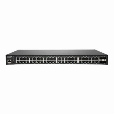 SWS14-48FPOE SonicWall 48-Ports 10/100/1000Base-T RJ-45 PoE+ 4-Ports 1/10GBase-X SFP+ Managed Rack-mountable 1U Gigabit Ethernet Switch