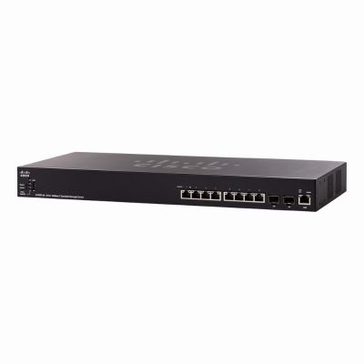 SX350X-08-K9 Cisco Small Business 350X Series SX350X-08 8 x Ports 10GBase-T + 2 x Ports Combo SFP+ Stackable Layer 3 Managed Rack-mountable Gigabit Ethernet Network Switch