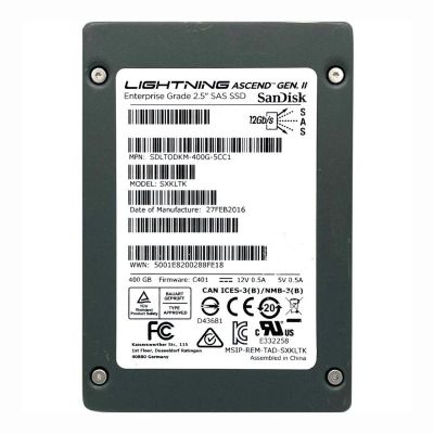 SXKLTK SanDisk Lightning Eco Gen II 400GB 12Gb/s SAS eMLC 2.5-Inch Solid State Drive