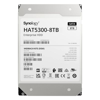 HAT5300-8T Synology 8TB 7.2K RPM 6Gb/s SATA 512e 256MB Cache 3.5-inch Hard Drive