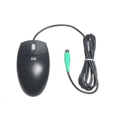 600553-002 - HP 2-Buttons Scroll Wheel PS/2 Optical Mouse (Black)