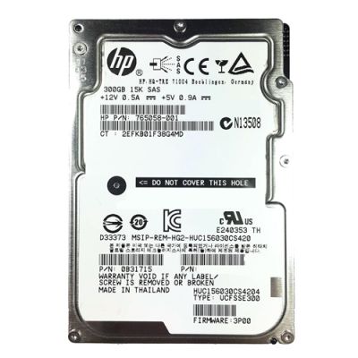 765058-001 HP 600GB 12Gb/s SAS 15K 2.5" HDD 128MB Cache