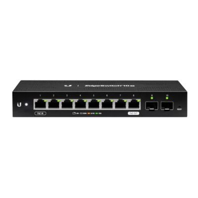 ES-10X Ubiquiti EdgeSwitch 7x1G RJ-45 + 1xPoE RJ-45 + 2xSFP Layer 2 Managed Switch