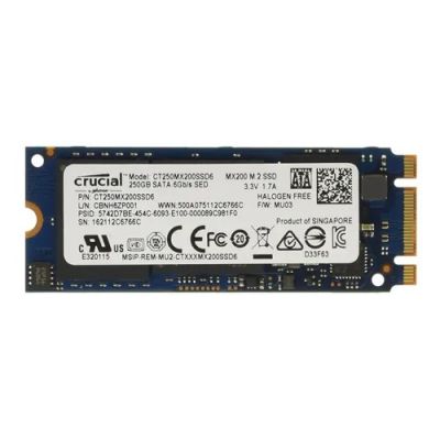 CT250MX200SSD6 Crucial 250GB SATA 6Gb/s M.2 2260 SSD