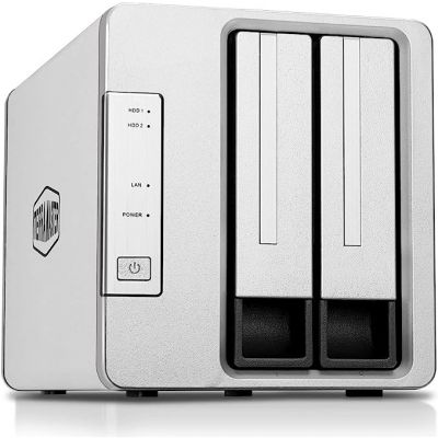 F2-210 TerraMaster 2-Bay NAS Quad Core 1GB RAM DDR4 Media Server Personal Private Cloud