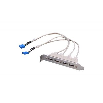 USBPLATE4 StarTech 4 Port USB A Female Slot Plate Adapter USB 2.0 480Mbps