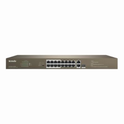 TEF1118P-16-250W Tenda 16FE+2GE/1SFP Rackmount Switch With 16-Port PoE