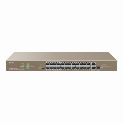 TEF1126P-24-410W Tenda 24FE+2GE/1SFP Rackmount Switch With 24-Port PoE