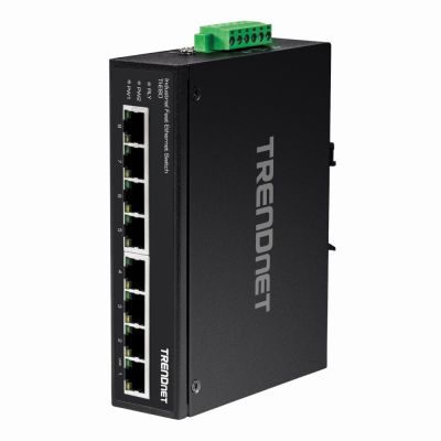 TI-E80 TRENDnet 8-Port Industrial Fast Ethernet DIN-Rail Switch
